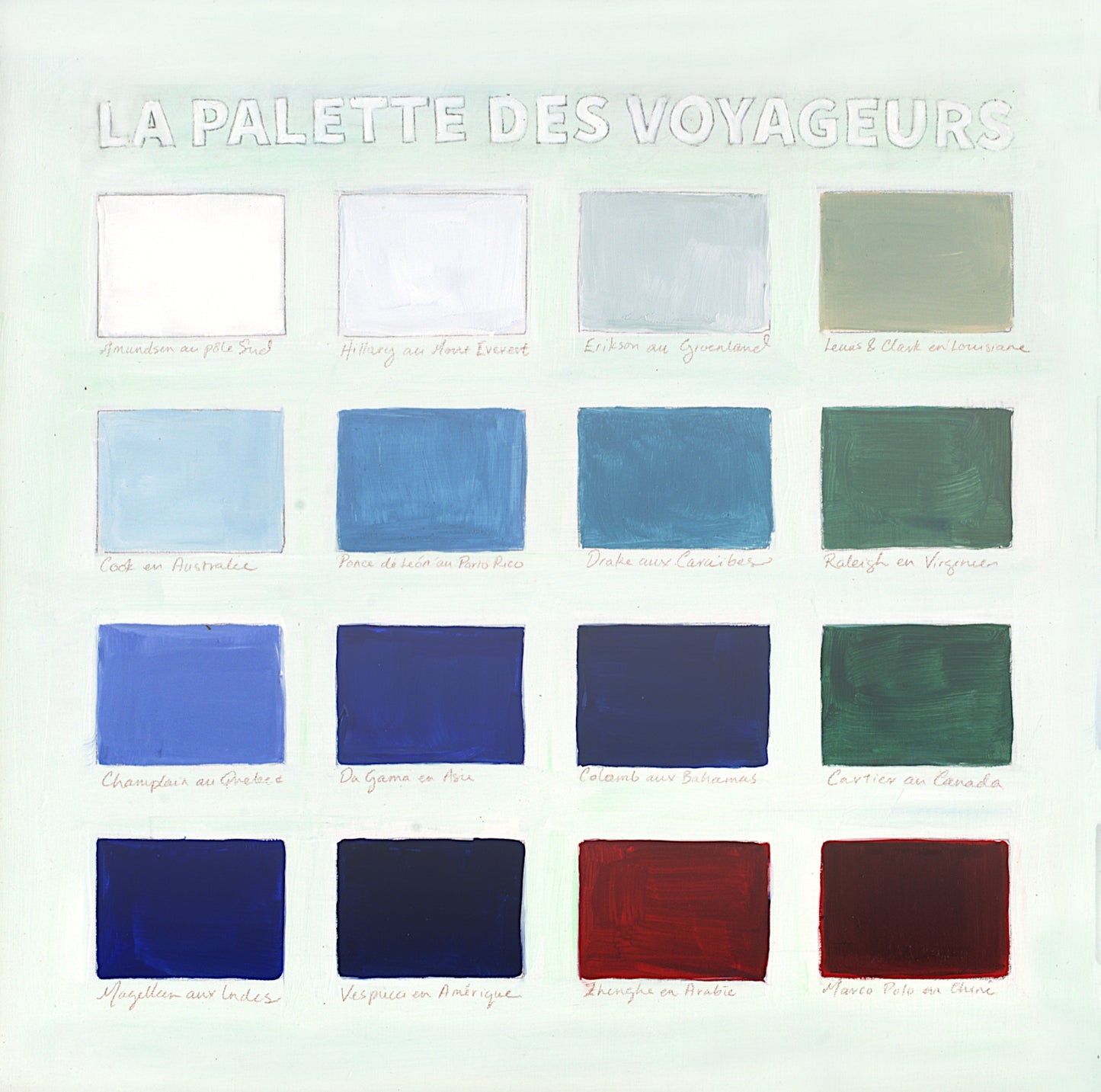 No. 0002 La Palette des Voyageurs Signed Archival Art Print (10"x10")