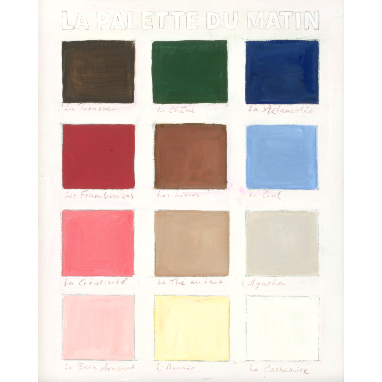 No. 0001 La Palette du Matin Signed Archival Art Print (8"x10")