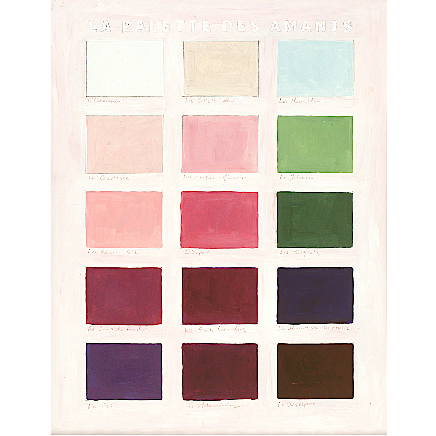 No. 0003 La Palette des Amants Signed Archival Art Print (12"x15")