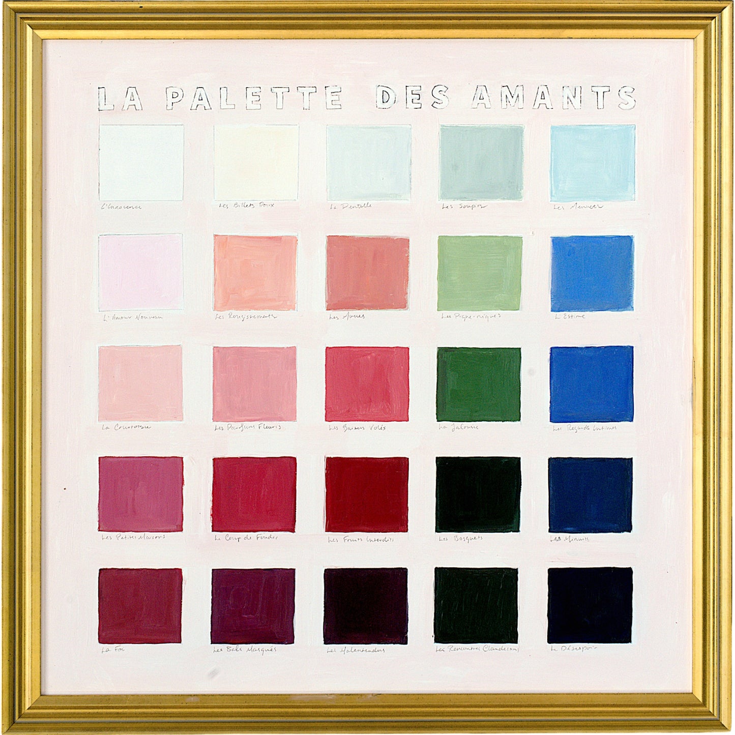 No. 0005 La Palette des Amants (21.76"x21.75") - AVAILABLE ONLY AT LIZ LIDGETT GALLERY
