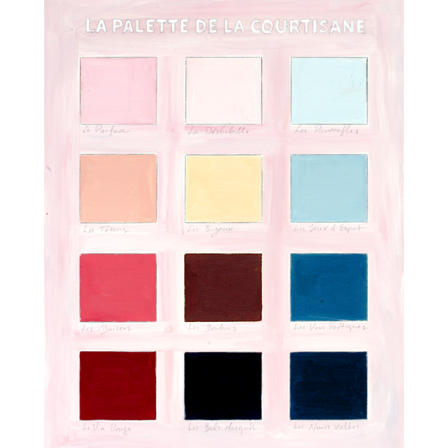 No. 0007 La Palette de la Courtisane Signed Archival Art Print (8"x10")