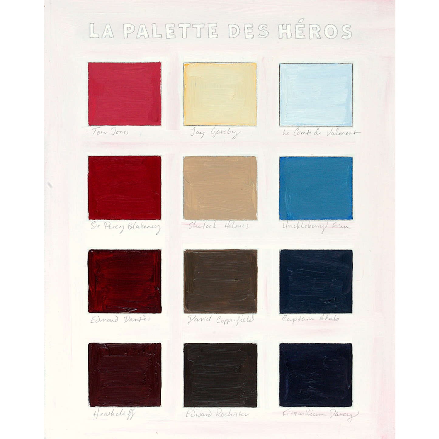 No. 0008 La Palette des Heroines Signed Archival Art Print (8"x10")